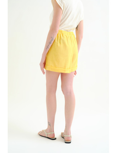 SHORTS 100% ALGODÓN AMARILLO