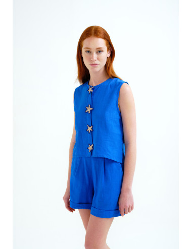 TOP 100% ALGODÓN AZUL MARINO