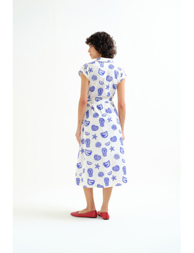 VESTIDO MIDI CON ESTAMPADO...