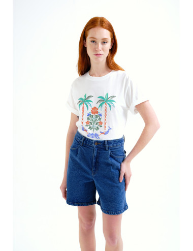 CAMISETA CON ESTAMPADO PALM...