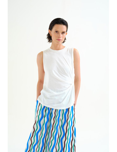 TOP BLANCA 100% ALGODÓN CON...