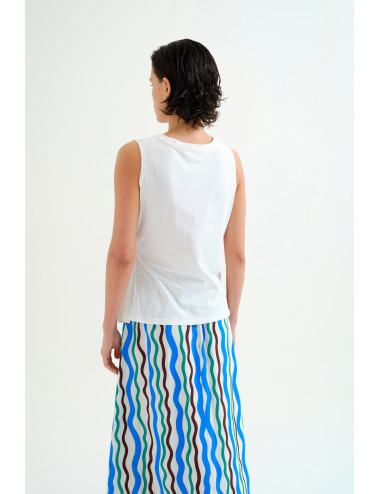 TOP BLANCA 100% ALGODÓN CON...