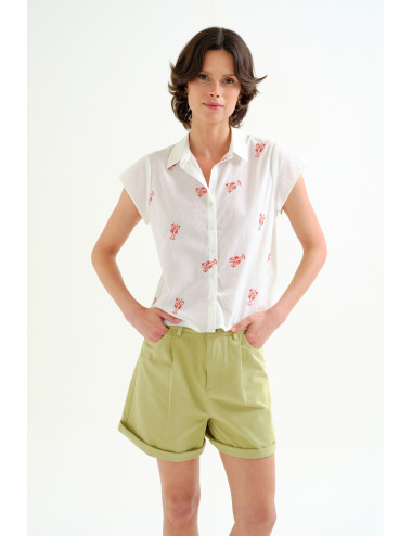 CAMISA CON BORDADO DE...