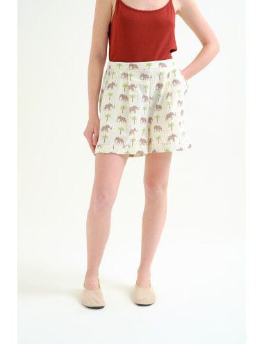 SHORTS CON ESTAMPADO ELEFANTE
