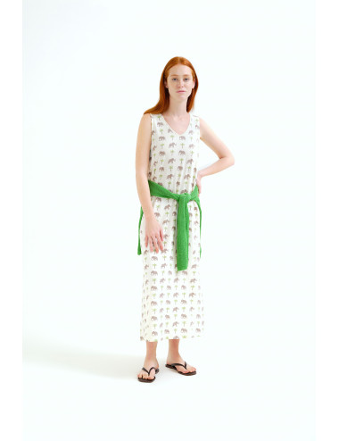 VESTIDO LARGO CON ESTAMPADO...