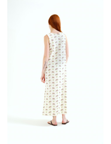 VESTIDO LARGO CON ESTAMPADO...