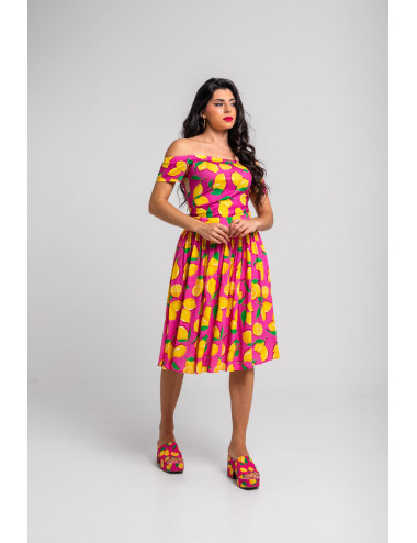 TOP BARDOT ROSA DE LIMONES