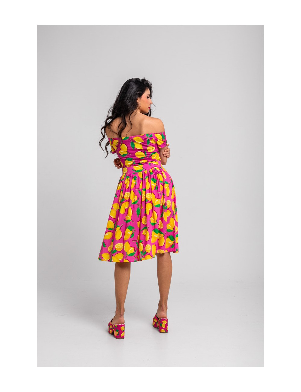 TOP BARDOT ROSA DE LIMONES