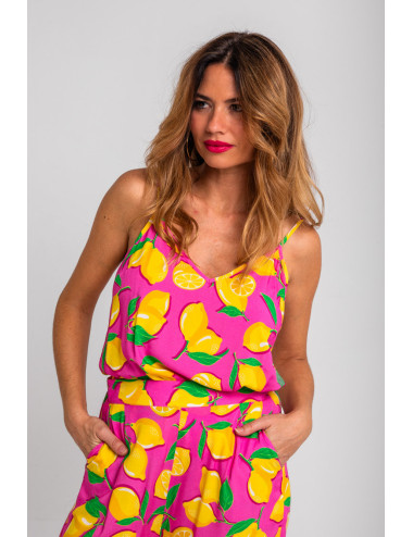 BLUSA LENCERA ROSA DE LIMONES