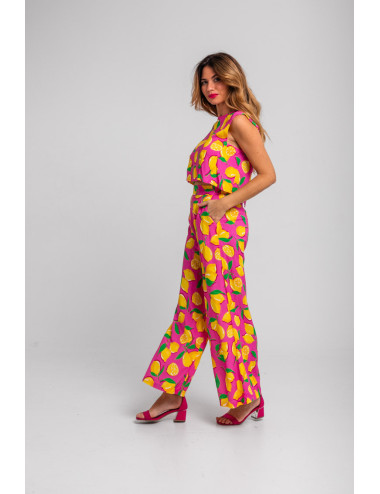 PANTALÓN FLUIDO ROSA DE...