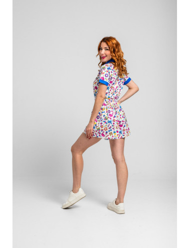 SHORTS BLANCO CON ESTAMPADO...