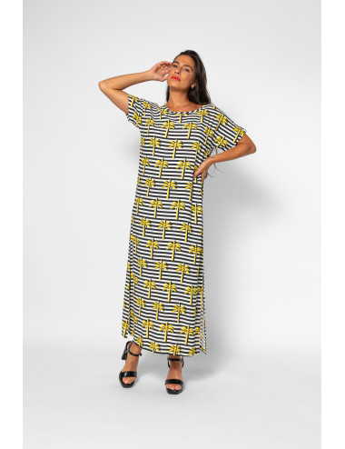 VESTIDO LARGO DE PALMERAS...