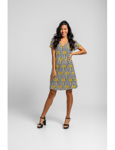 VESTIDO CORTO CUELLO PICO...