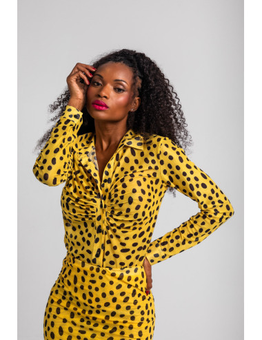 CAMISA DE TUL DRAPEADA...