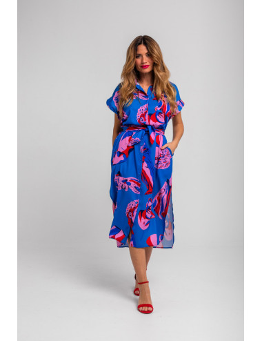 VESTIDO CAMISERO MIDI SIN...