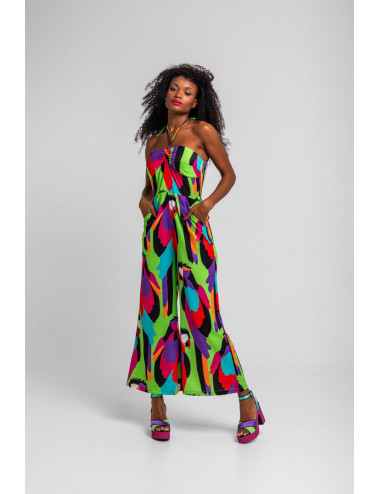 MONO HALTER VERDE DE LOROS