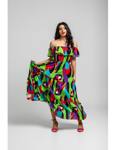 VESTIDO LARGO ESCOTE...