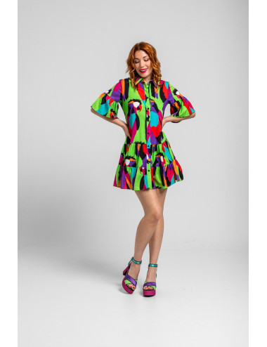 VESTIDO CAMISERO CORTO...