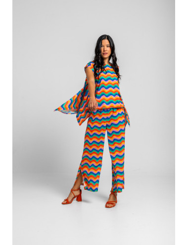 BLUSA ASIMÉTRICA PICOS DE...