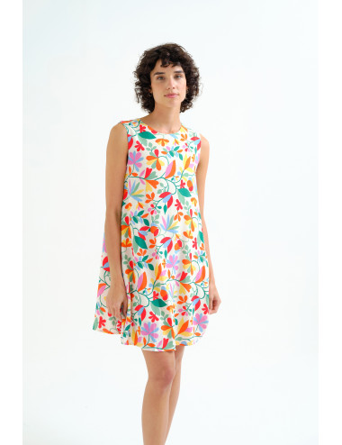 VESTIDO CORTO CON ESTAMPADO...