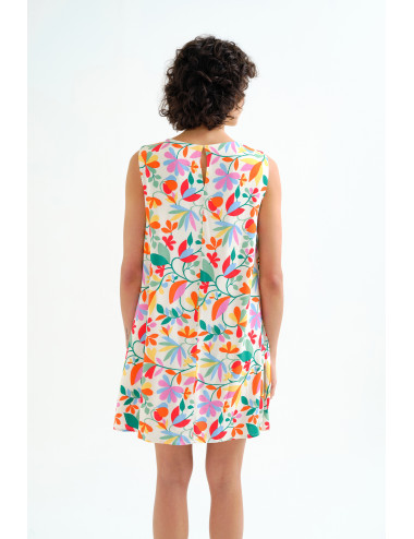 VESTIDO CORTO CON ESTAMPADO...