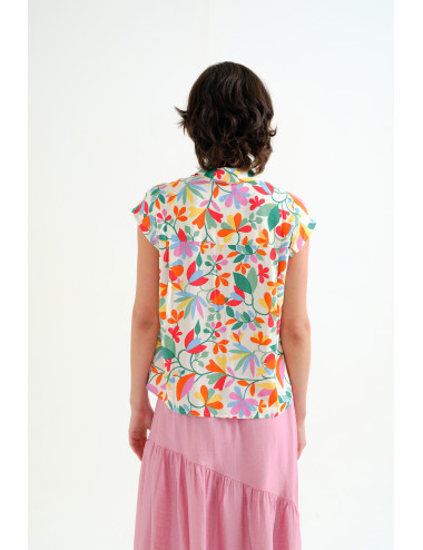 CAMISA CON ESTAMPADO LOTTO