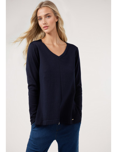 JERSEY PICO AZUL MARINO