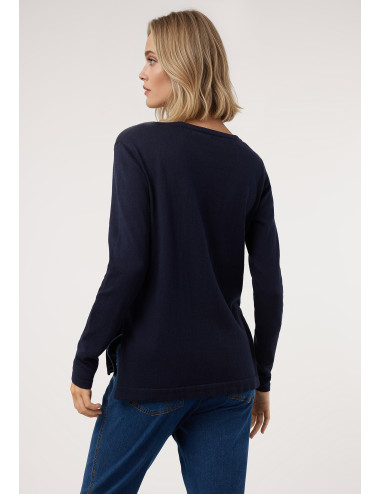 JERSEY PICO AZUL MARINO