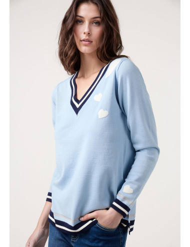 JERSEY DETALLE CORAZÓN AZUL