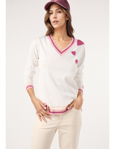 JERSEY DETALLE CORAZÓN BLANCO
