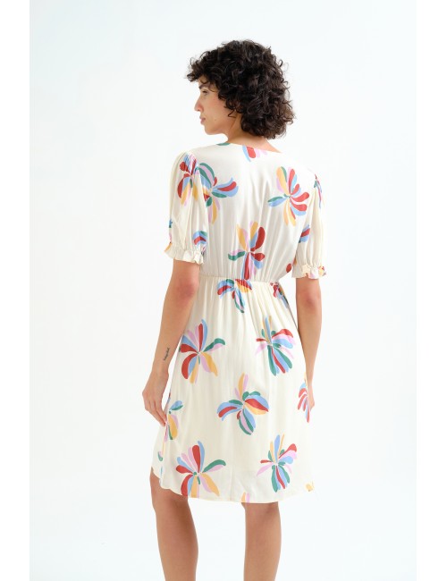 VESTIDO CORTO CON ESTMPADO MONARDA
