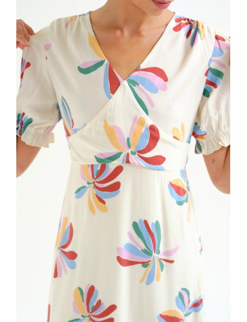 VESTIDO CORTO CON ESTMPADO MONARDA