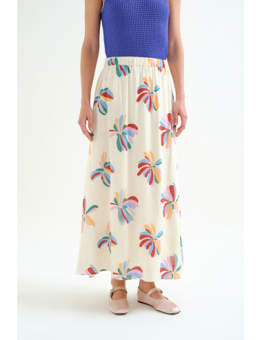 FALDA LARGA CON ESTAMAPADO...