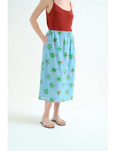 FALDA MIDI CON ESTAMPADO...