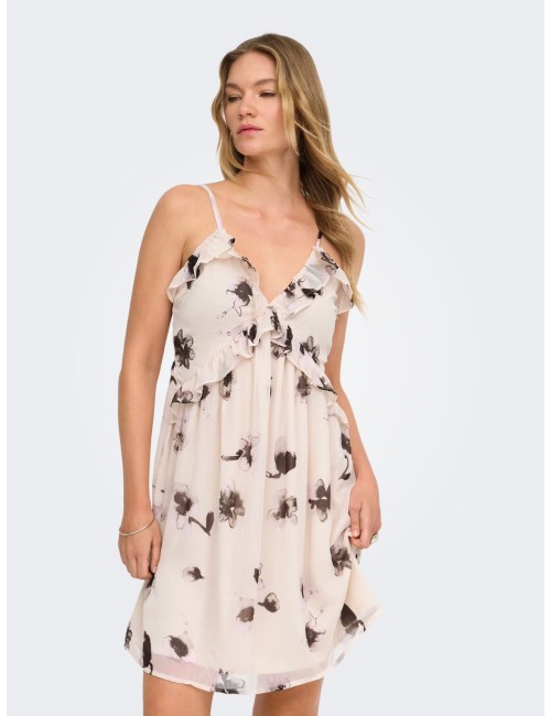 VESTIDO CORTO TIRANTES ESTAMPADO