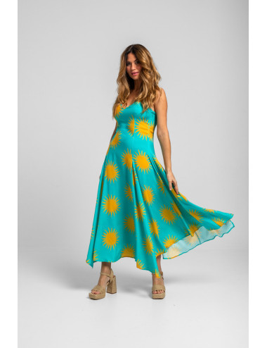 VESTIDO LARGO VUELO CON...