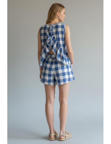 TOP VICHY CUADROS AZUL...