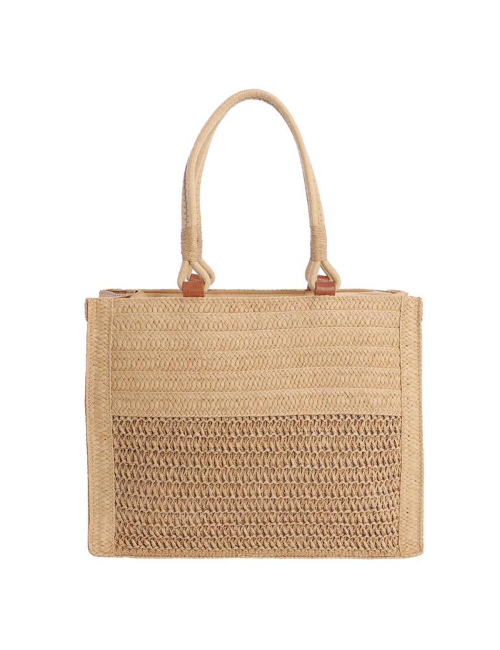 BOLSO SHOPPER RAFIA DON ALGODÓN