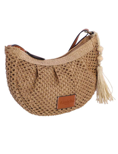 BOLSO BANDOLERA RAFIA AMICHI