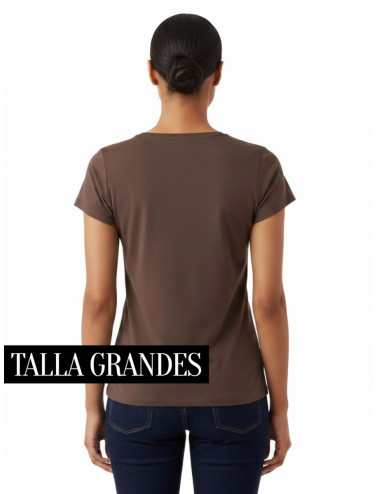 CAMISETA TACHAS MARRÓN