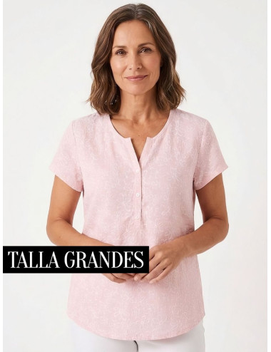 BLUSA ESTAMPADO FLORECITA ROSA