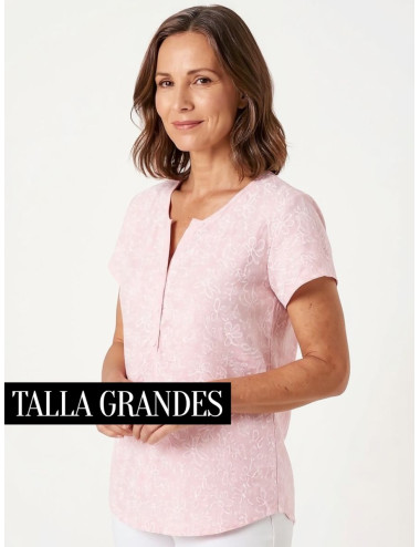 BLUSA ESTAMPADO FLORECITA ROSA