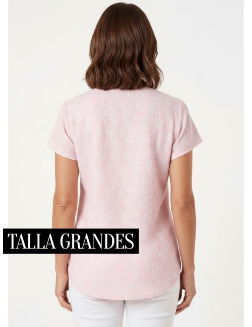 BLUSA ESTAMPADO FLORECITA ROSA