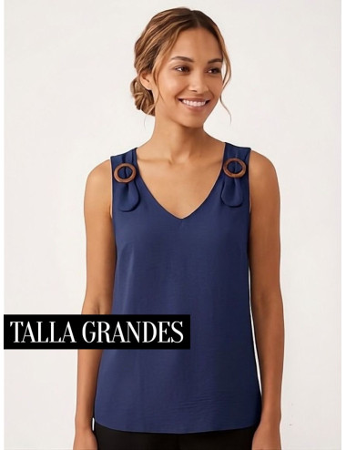 BLUSA TIRANTES AROS MADERA...