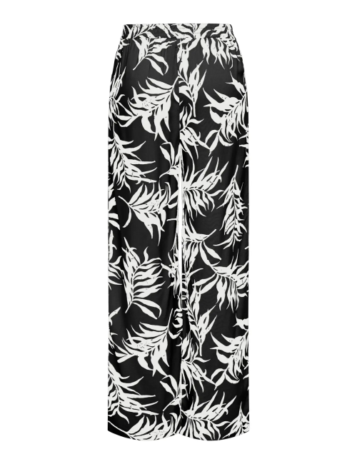 PANTALÓN FLUIDO ESTAMPADO FLORAL NEGRO