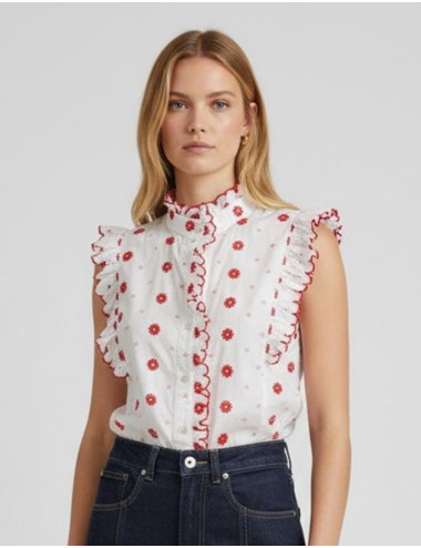 CAMISA VOLANTES ESTAMPADO...