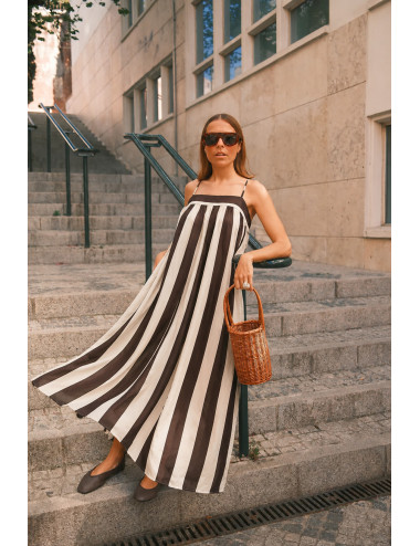 VESTIDO LARGO TIRANTES RAYAS