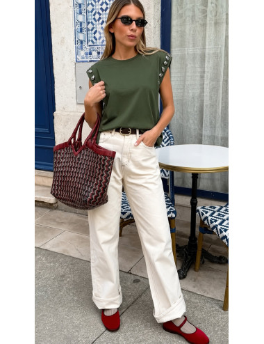 BLUSA PIEDRAS MANGAS