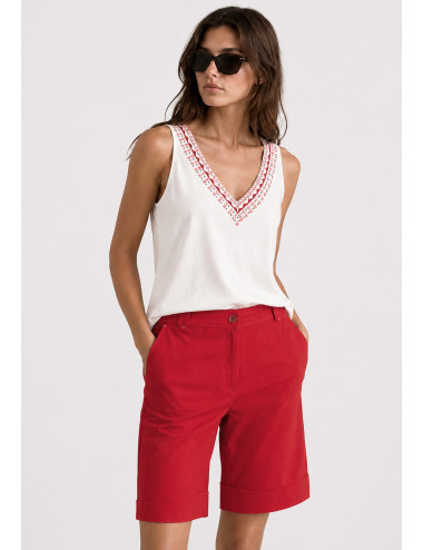 BERMUDAS LISAS ROJA