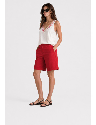 BERMUDAS LISAS ROJA